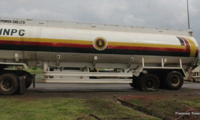 Another Fuel Tanker Spotted Spilling Fuel On Road In Lagos