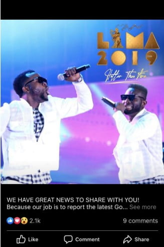 LoveWorld hitmakers Ur Flames performed and took home the award for 'Hit Song of the Year' at LIMA 2018