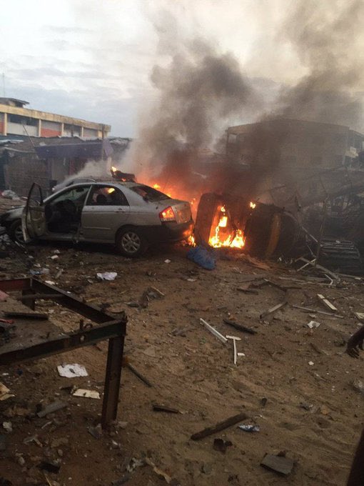 Breaking: Cooking Gas Explodes In Ajao Estate, Two Killed (Video)