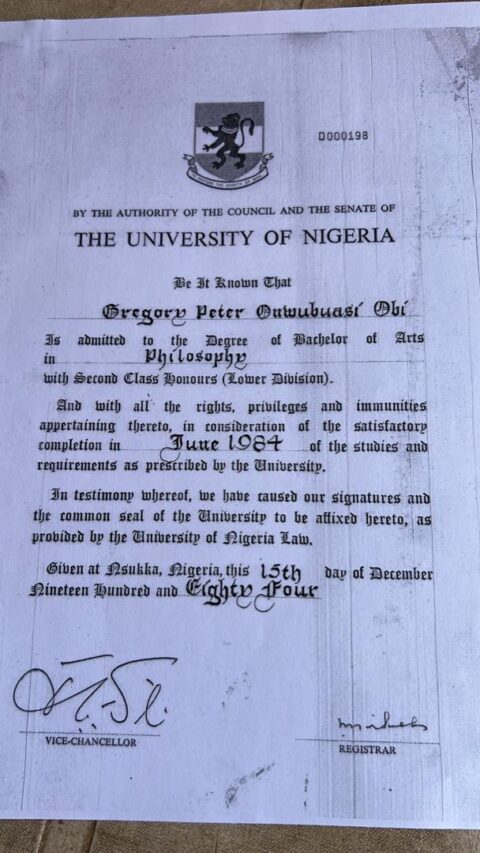 peter obi university degree