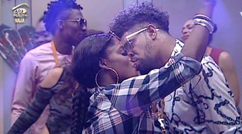 Thin Tall Tony and Bisola kissing