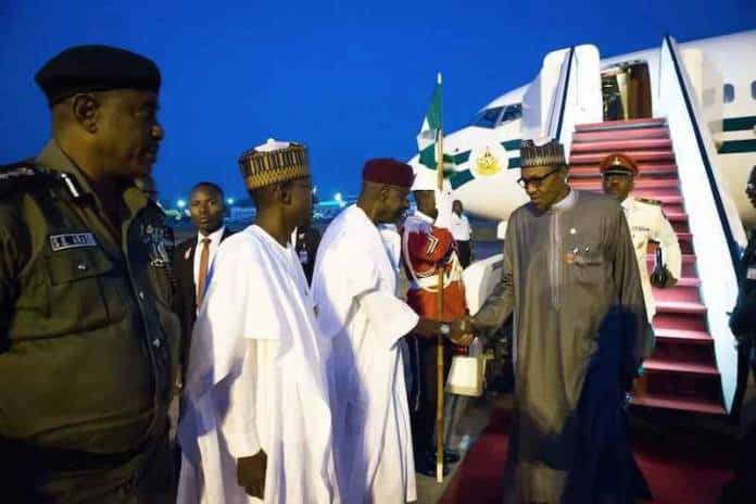 President Buhari is back in Nigeria