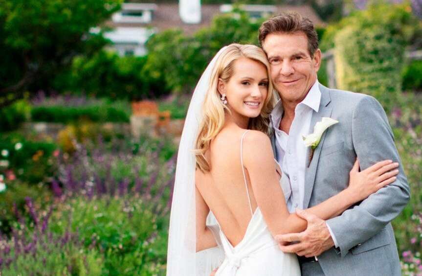 Laura Savoie and Dennis Quaid wedding