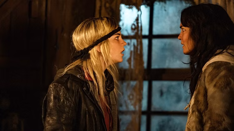 Natalie and Lottie arguing in Yellowjackets.