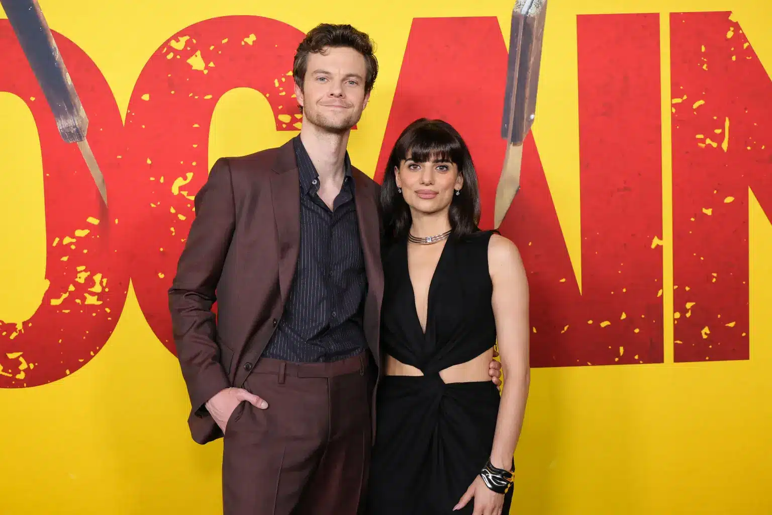 Jack Quaid and his wife, Claudia Doumit.