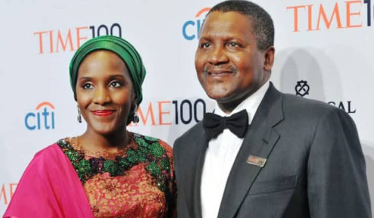 Aliko with his daughter Halima Dangote