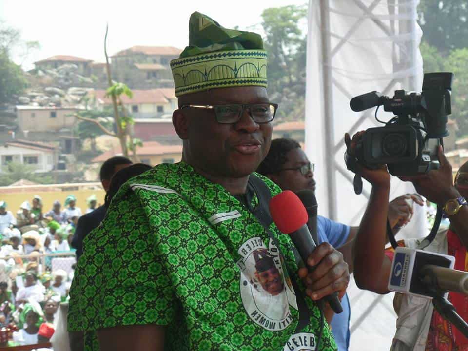 Fayose removes PDP logo from campaign office, posters