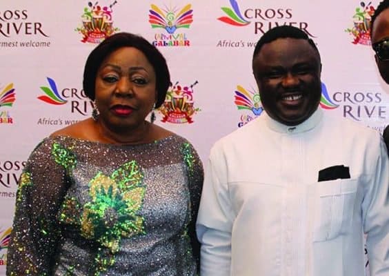 Senator Florence Ita-Giwa with Governor Ben Ayade