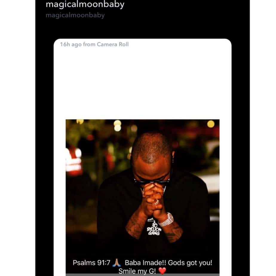 Davido’s baby mama consoles encourages singer amid contoversies