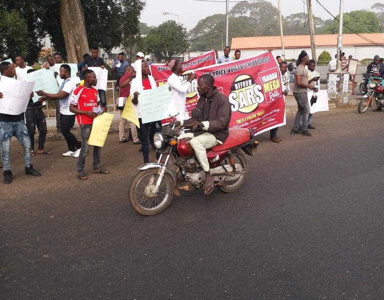 Photos From The #EndSARS Campaign Protest In Abuja