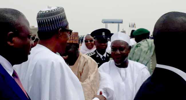 Image result for Buhari Visits Bauchi Following Windstorm Havoc