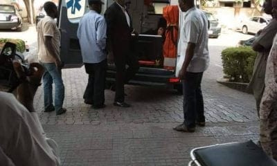 Dino Melaye arrives hospital