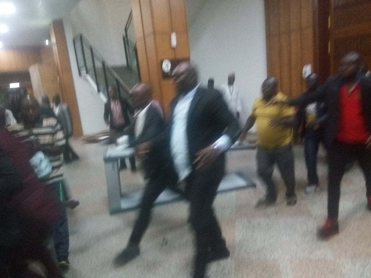 Scenes of the attack on National Assembly | Credit: Sumner Sambo