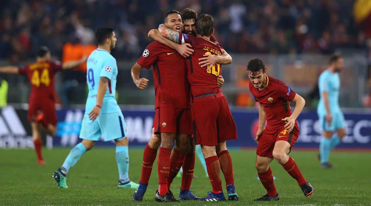 Roma Shocks Barcelona To Qualify On Away Goals As ...
