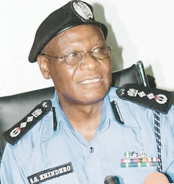 Ex-Inspector-General of Police (I-G), Mr Sunday Ehindero