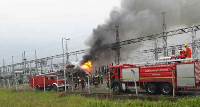 Alagbon Lagos Electricity Substation Razed By Fire