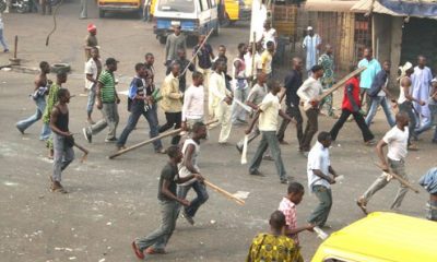 BREAKING: Hoodlums Invade Lagos Catholic Church, Steal PVC Registration Machines