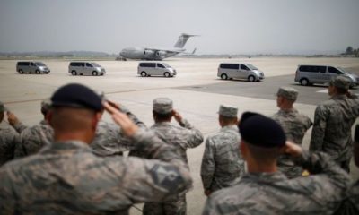 Trump Thanks N.Korea As Remains Of 55 U.S Soldiers Returns Home