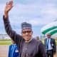 BREAKING: Buhari Arrives Katsina Ahead Of Saturday's Presidential Election