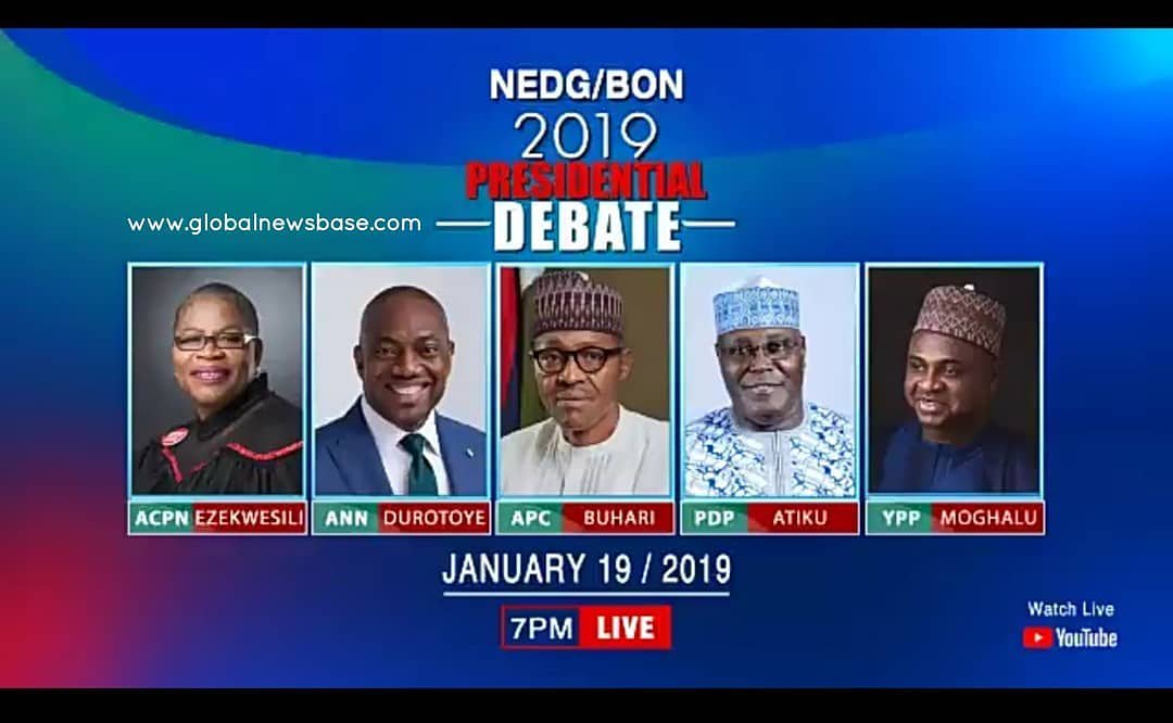 2019 Presidential Debate: Naija News Monitoring Room/Live Reports