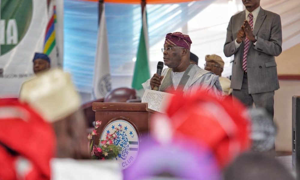 What Atiku Said About Nigeria, Buhari Govt At Lagos Island Club