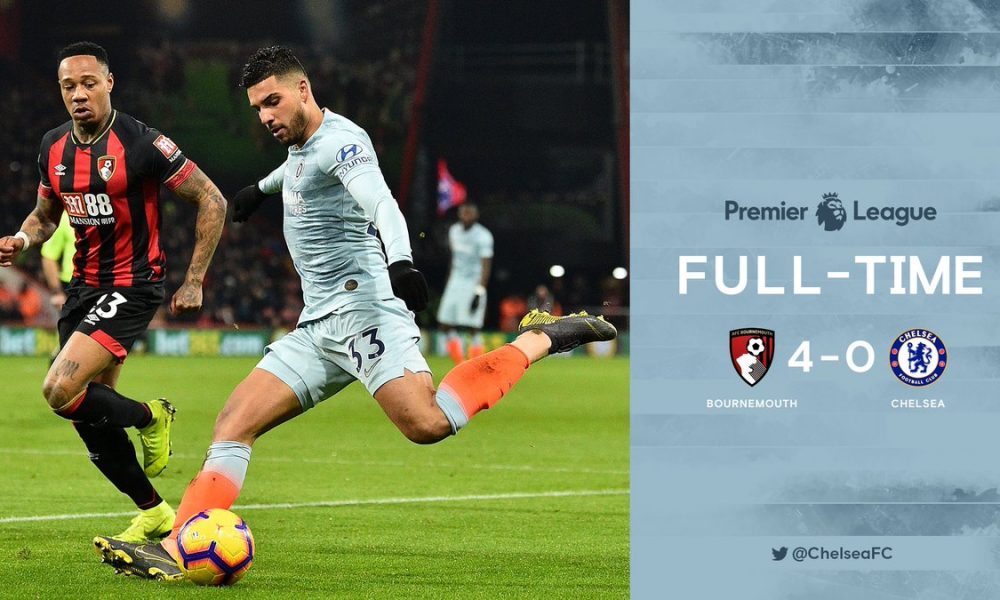 Livescore: Bournemouth Maul Chelsea... Full EPL Match-Day 24 Results