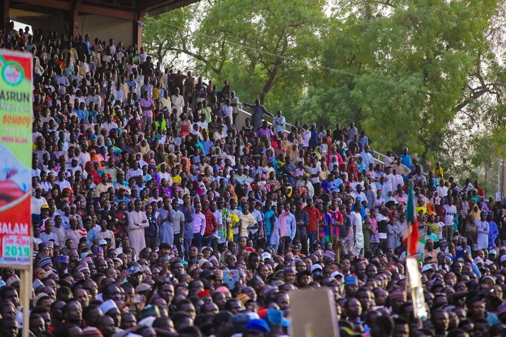 See The Mammoth Crowd That Welcomed Atiku In Borno (Photos)