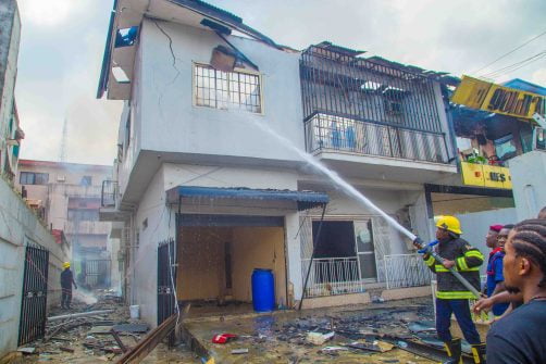 File Photo: Fire Service officers battling fire