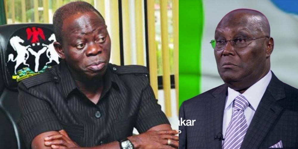 Oshiomhole Backs PDP G-5 Governors, Says Atiku Can't Be Trusted