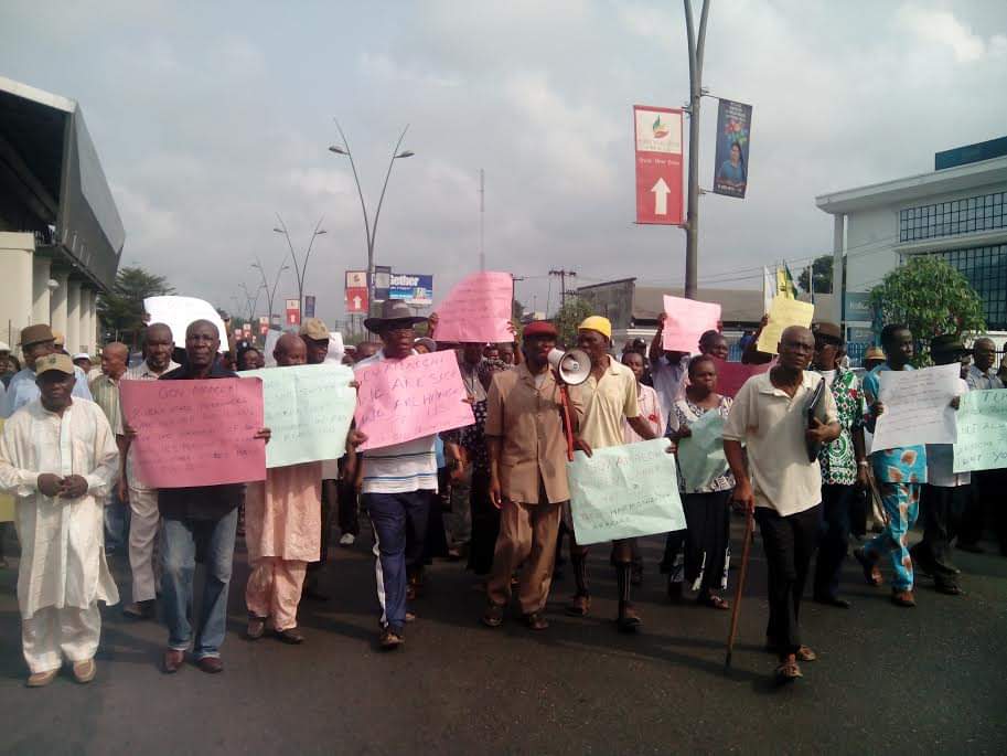 'Wike Must Go' Protest Rocks Port Harcourt Ahead Governorship Election