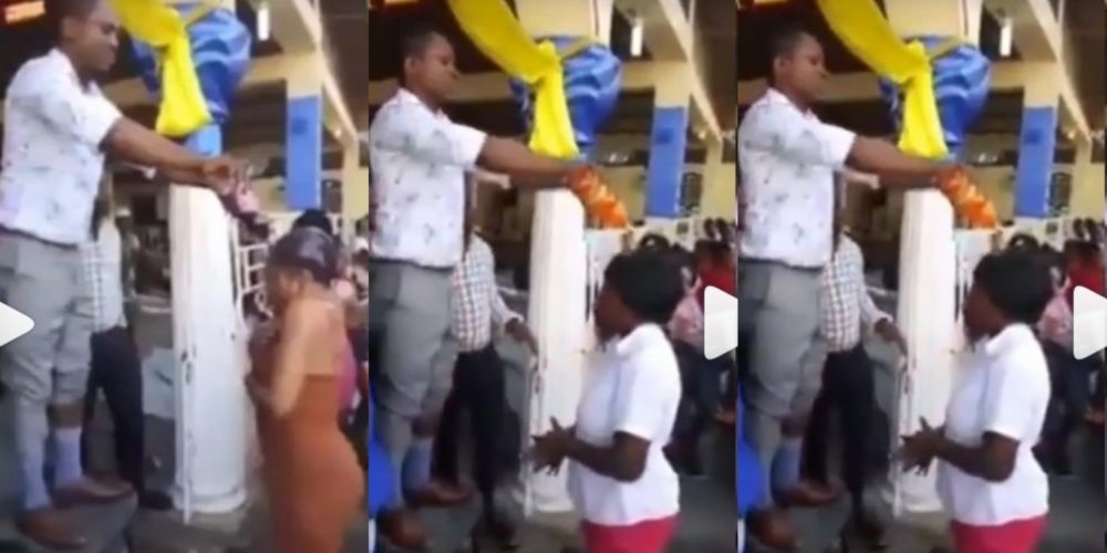 Pastor Anoints Church Members With Soft Drinks (Video)