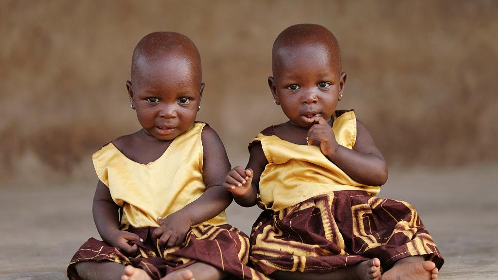 Twins girls in Igbo Ora Nigeria