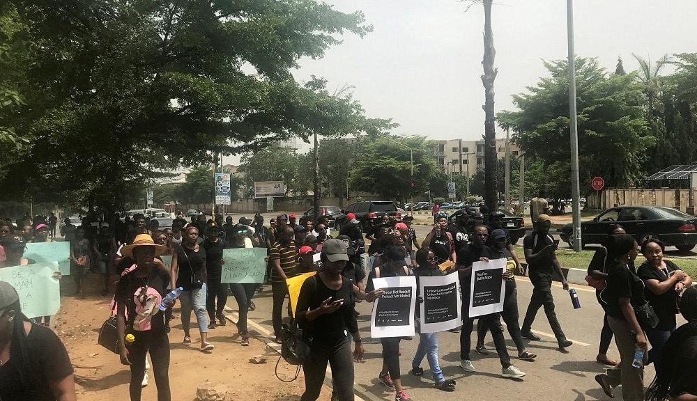 Women protest against rape by Nigerian police