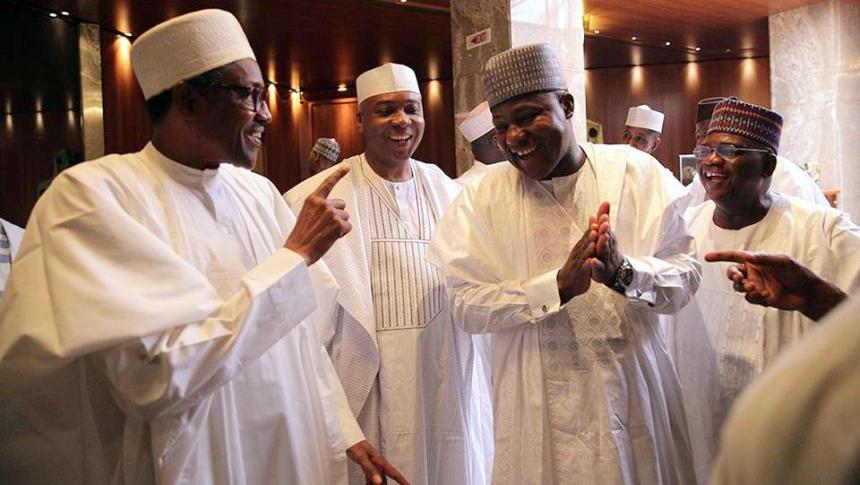 Nigerians React As Buhari Rates Saraki, Dogara 'Very Low'