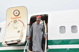 Video: President Buhari Arrives Lagos State For Commissioning Of Dangote Refinery