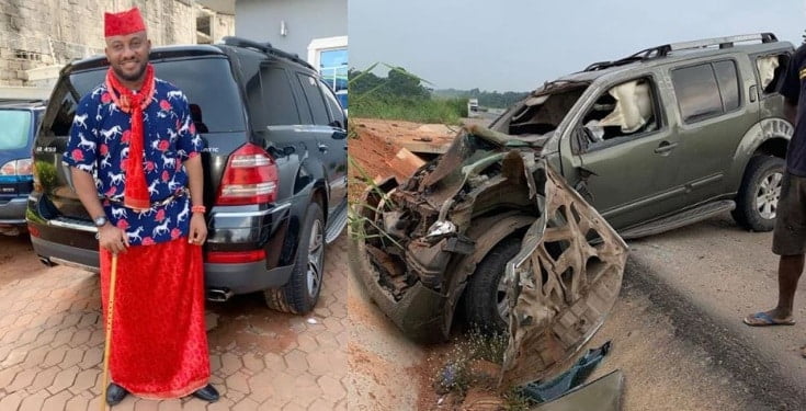 Nollywood : Yul Edochie victime dâ??un accident de la route