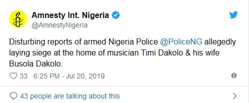 Armed Men Storm Timi Dakolo's Residence