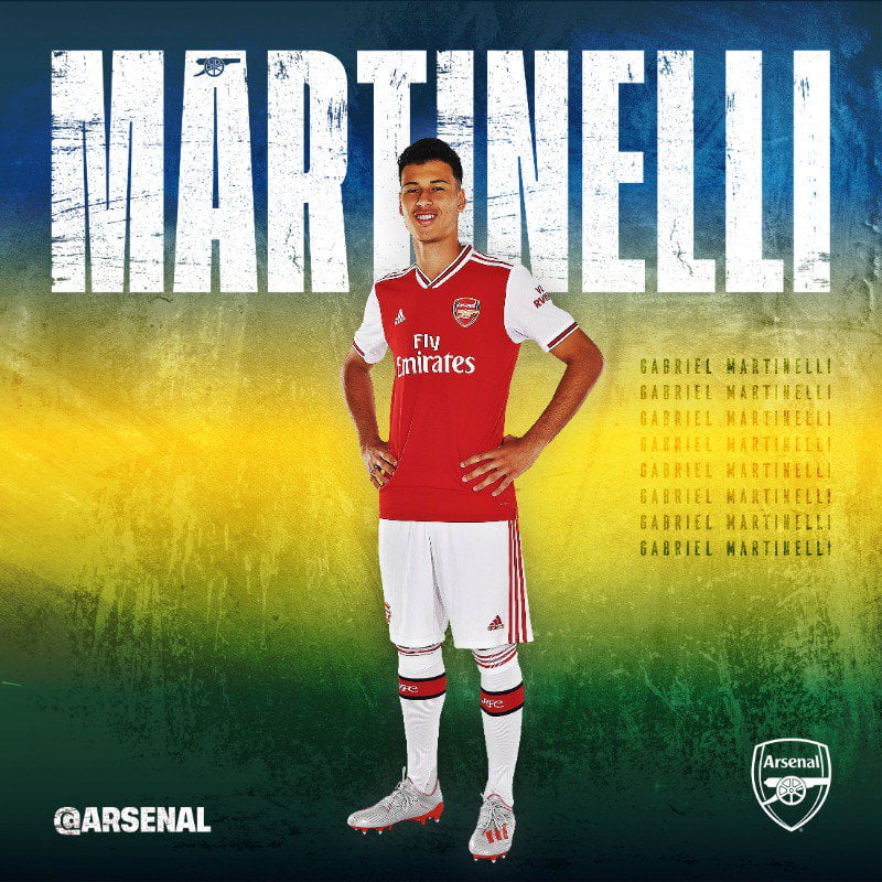 Arsenal signs Gabriel Martinelli