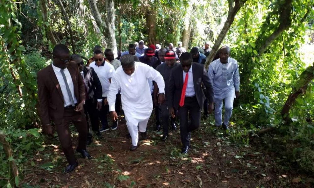 Enugu State Governor, Ifeanyi Ugwuanyi at the Agwu Forest