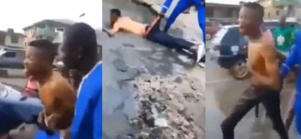 Yahoo Boy Runs Mad In Delta State After Refusing To Sacrifice Mother (Video)