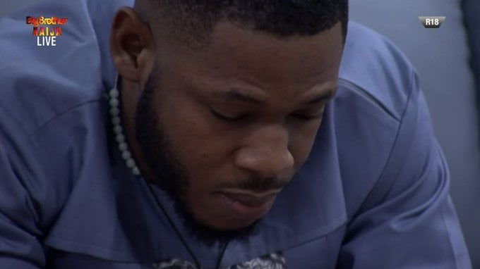 BBNaija: How Frodd Reacted To Esther's Eviction (Photos/Video)