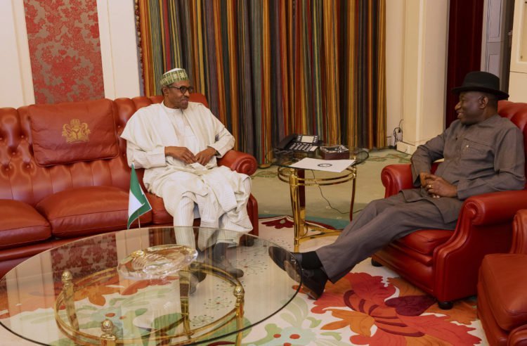 Just In: Buhari, Jonathan In Closed-Door Meeting In Aso Rock