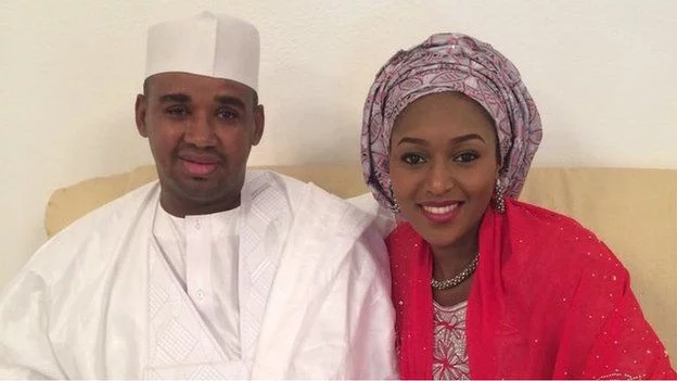 Muhammadu Buhari and her husband Abubakar Samuel Isa