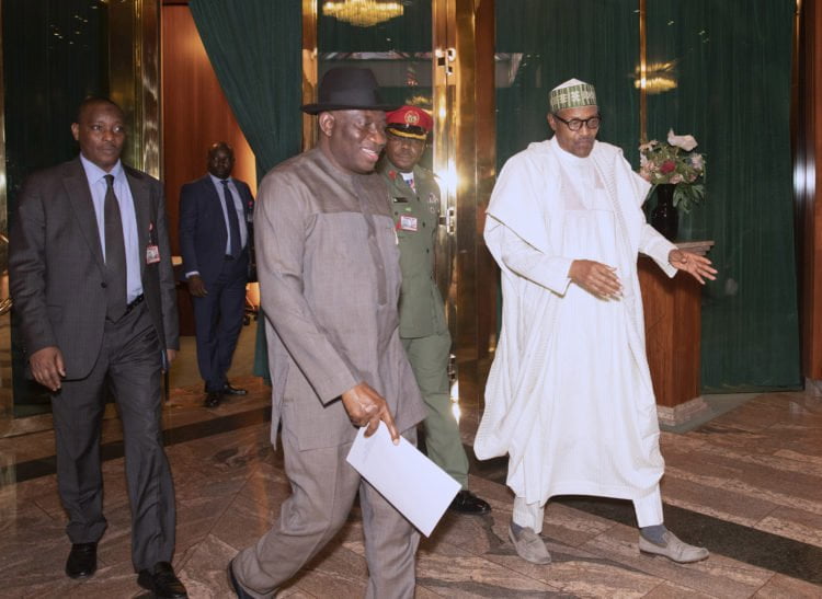 PRESIDENT-BUHARI-RECEIVES-FMR-PRESIDENT-JONATHAN-4B-750×547