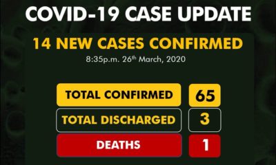Breaking: Nigeria Records 14 New Covid-19 Cases, Coronavirus In Nigeria Now 65