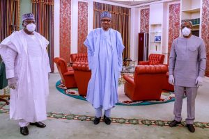 JUST IN: President Buhari Meets Lawan, Gbajabiamila