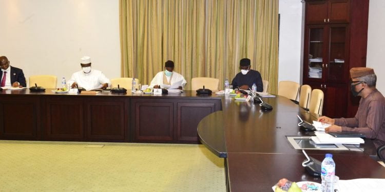 COVID-19: Osinbajo Meets SGF Mustapha, Eight Governors