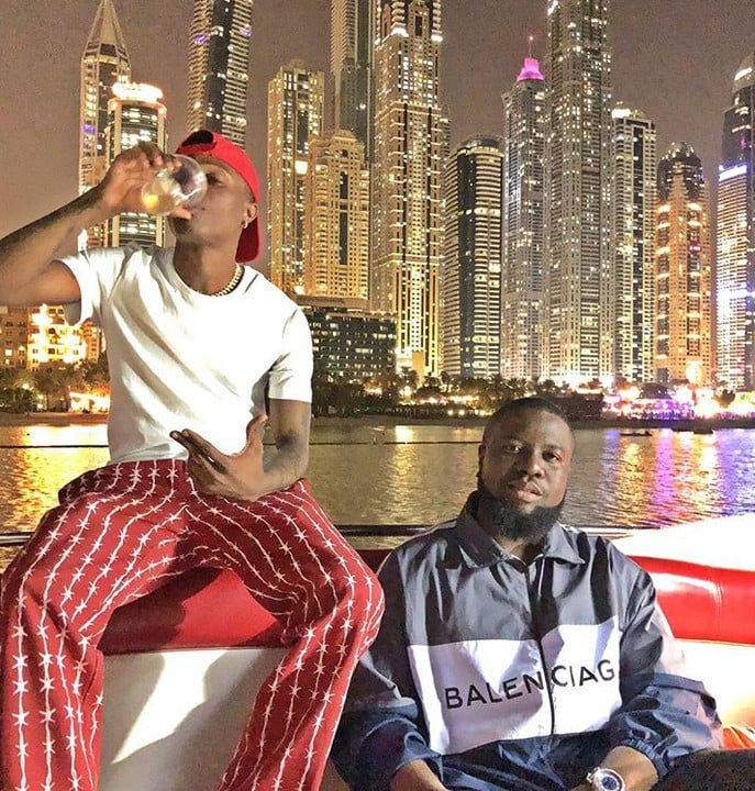 Hushpuppi Hangs Out With Wizkid In Dubai