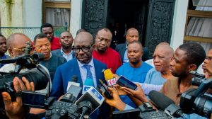 JUST IN: Obaseki, Shaibu, Speaker Okiye, Storm Edo Assembly