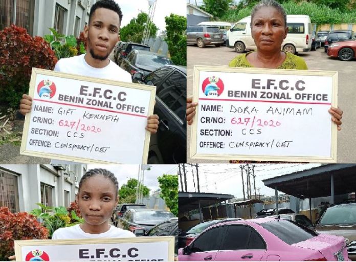 EFCC Arrests Son, Mother, Girlfriend For Internet Fraud (Photo)